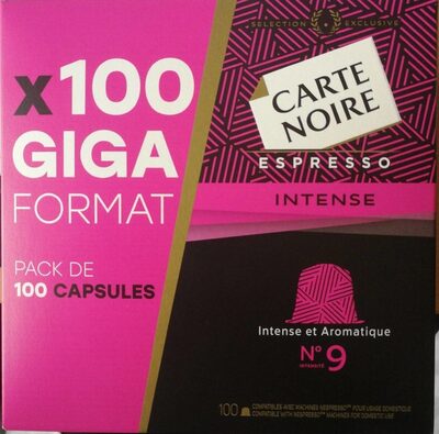 Capsules compatibles Nespresso Carte Noire Intense