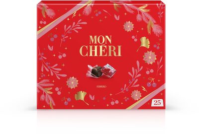 Boîte cadeau aux chocolats cerise et liqueur