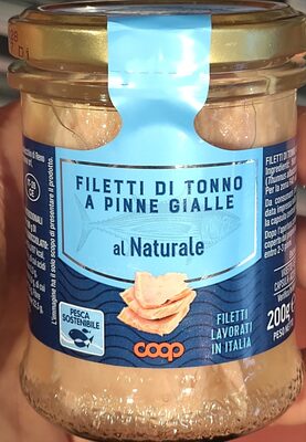 Filetti di tonno al a pinne gialle al naturale