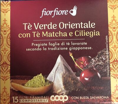 Tè verde orientale con tè matcha e ciliegia