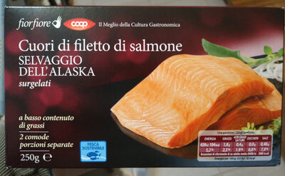 Cuori di filetto di salmone selvaggio dell'Alaska