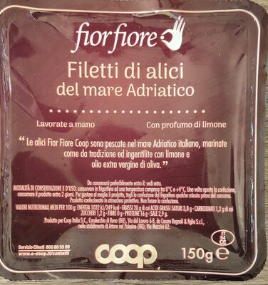 Filetti di alici del mare Adriatico