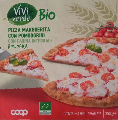 Pizza margherita con pomodorini con farina integrale