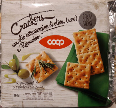 Crackers con olio extravergine di oliva (3,2%) e Rosmarino
