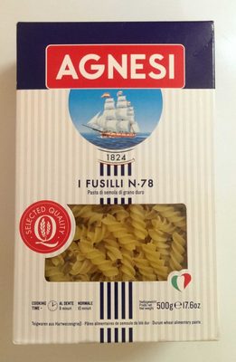 Fusilli N. 78 - Pâtes alimentaires de qualité supérieure