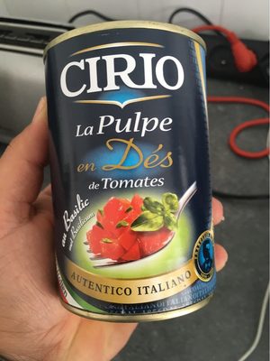 La pulpe en dés de tomates au Basilic, 2x400g