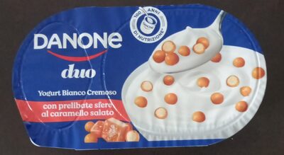 Duo - Yogurt bianco cremoso con prelibate sfere al caramello salato