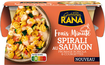 Spirali au saumon fromage robiola, & courgettes