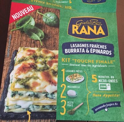Lasagnes fraîches - Burrata & Épinards