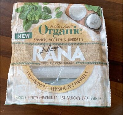 Organic ravioli