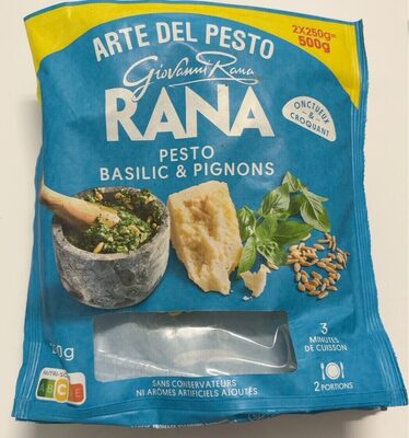 Raviolis pesto basilic et pignons