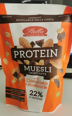 Protein muesli croccante cioccolato e mandorle bio