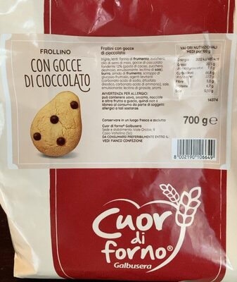 Frollino con gocce di cioccolato
