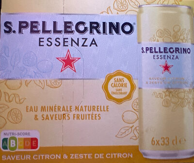 Eau minerale naturelle et saveurs fruitées (Saveur Citron et Zeste de citron)