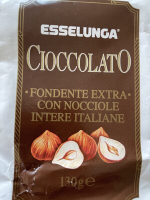 cioccolato fondente extra con nocciole intere italiane