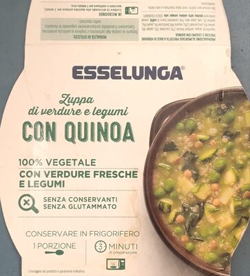 Zuppe di verdure e legumi con quinoa