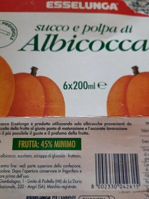 Succo e polpa di albicocca