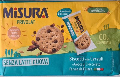 Privolat biscotti con cereali e gocce di cioccolato