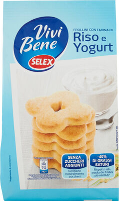 Vivi bene frollini con riso e yogurt senza zuccheri aggiunti