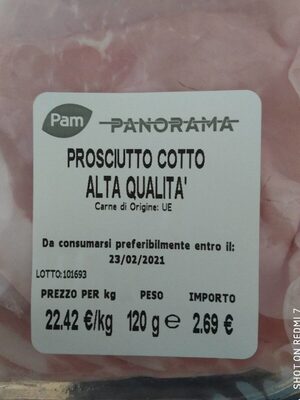 Prosciutto cotto alta qualità
