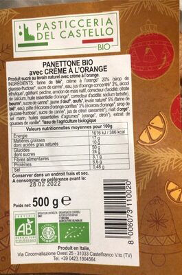 Panettone bio avec crème à l'orange