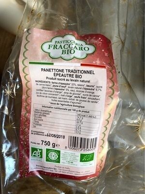 Panettone traditionnel epeautre bio