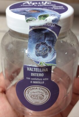 Alpiyò yogurt di Valtellina intero con confettura extra di mirtillo