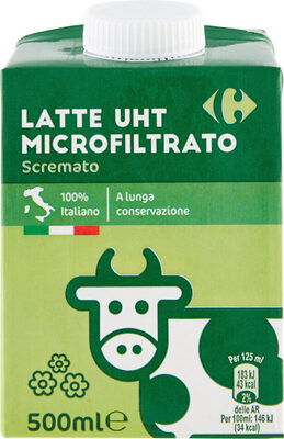 Latte uht microfiltrato scremato