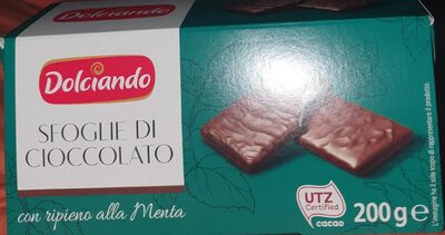 Sfoglie di cioccolato con ripieno alla menta