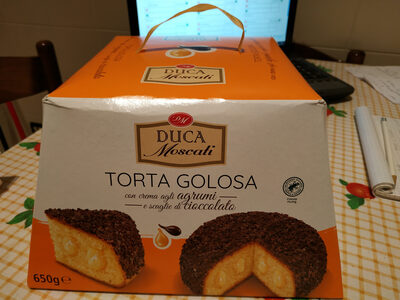torta Golosa con crema agli agrumi e scaglie di cioccolato