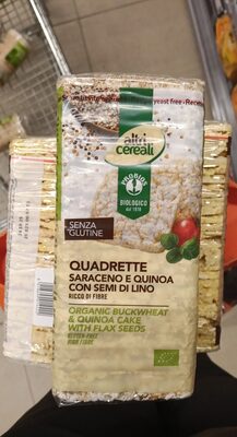 Quadrette saraceno e quinoa con semi di lino
