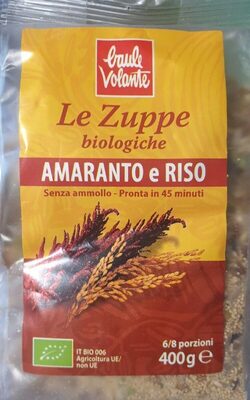 Zuppa amaranto e riso