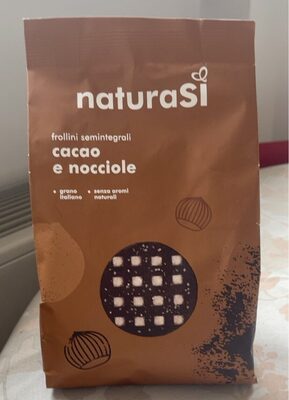 Biscotti di farina di grano tenero tipo 2 al cacao e nocciole biologici