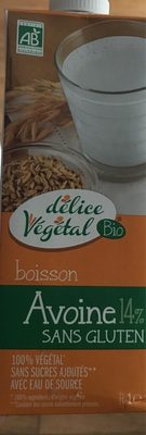Boisson avoine 14% sans gluten