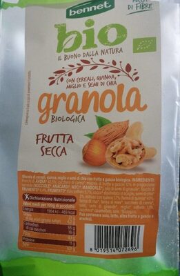 Granola con frutta secca