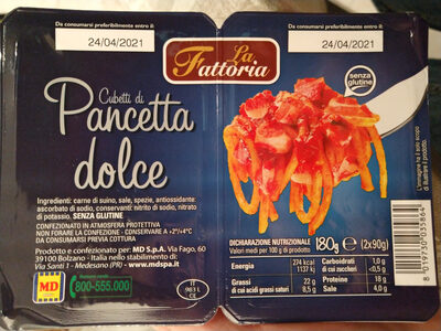 Cubetti di pancetta dolce