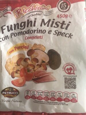 Funghi misti con pomodorino e speck