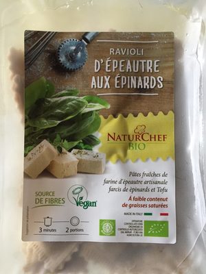 Ravioli d’épautre aux epinards