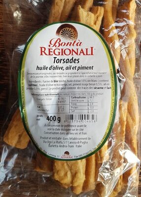 Torsades huile d'olive, ail et piment