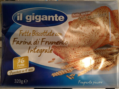 fette biscottate con farina di frumento integrale