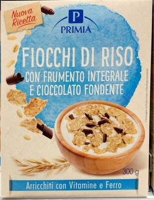 Fiocchi di riso con frumento integrale e cioccolato fondente