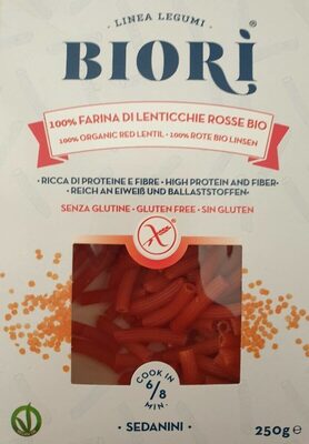 Pasta farina di lenticchie rosso bio