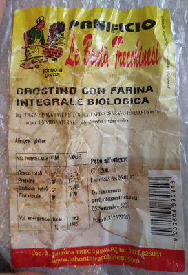 crostino con farina integrale biologica
