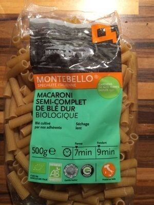Macaroni semi-complet de blé dur