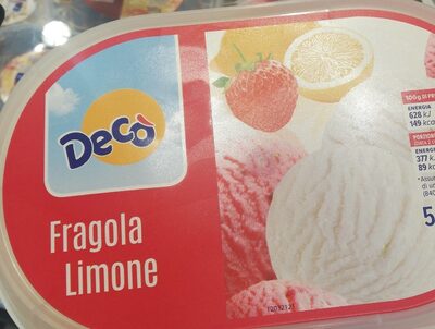 Gelato decò fragola e limone