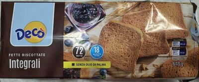 Fette biscottate integrali decò