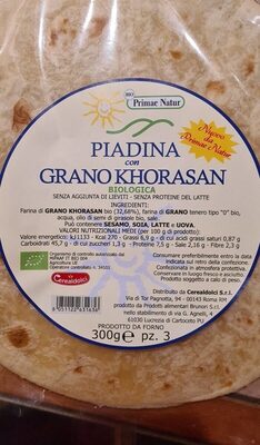 Piadina con grano khorasan
