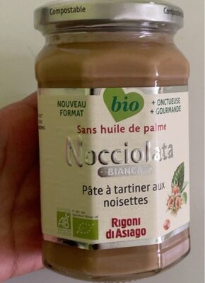 Nocciolata Bianca - Pâte à tartiner aux noisettes biologique