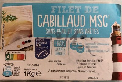 Filet de cabillaud msc