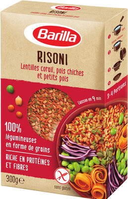 Risoni lentilles corail pois chiches et petits pois